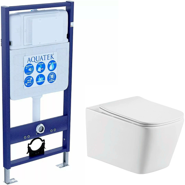 Комплект унитаза с инсталляцией Aquatek Set Aquatek Либра AQ1148N-00 с сиденьем Микролифт Комплект унитаза с инсталляцией Aquatek Set Aquatek Либра AQ1148N-00 с сиденьем Микролифт