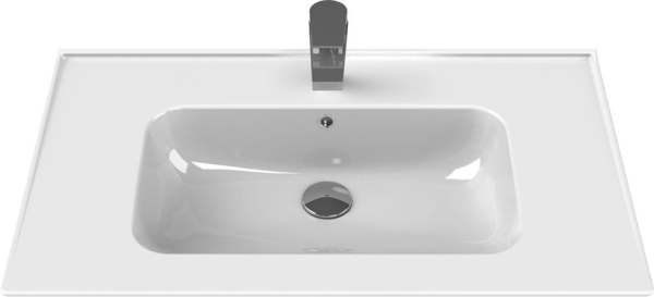 Тумба с раковиной Smile Порто 80 белая, золото