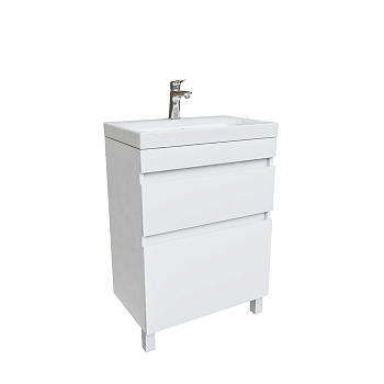 Тумба с раковиной IDDIS напольная с ящиками, белая, 60 см, Zodiac. (ZOD6CBFi95K)