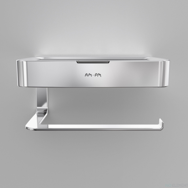 Держатель туалетной бумаги AM.PM Inspire V2.0 A50A341500 с полочкой для телефона и контейнером Держатель туалетной бумаги AM.PM Inspire V2.0 A50A341500 с полочкой для телефона и контейнером