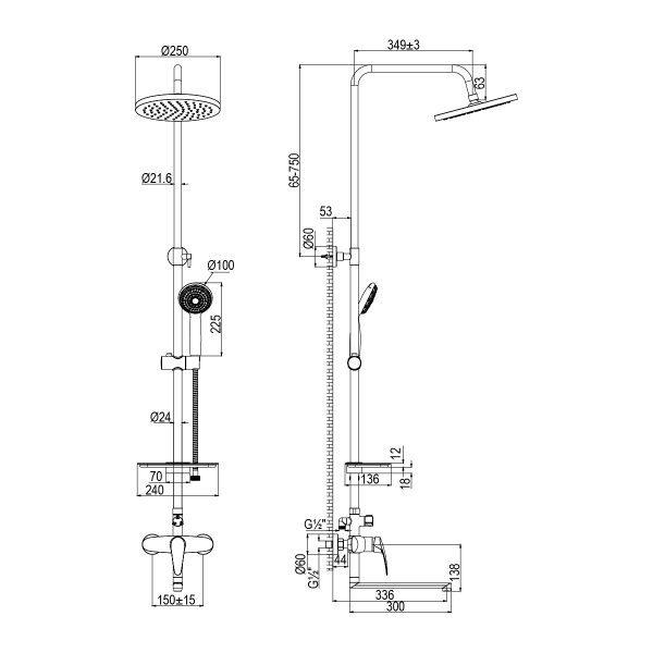 Смеситель Lemark для душа Linara ( LM0462CF) Смеситель Lemark для душа Linara ( LM0462CF)