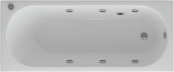 Акриловая ванна Акватек Оберон 160 с гидромассажем и экраном
