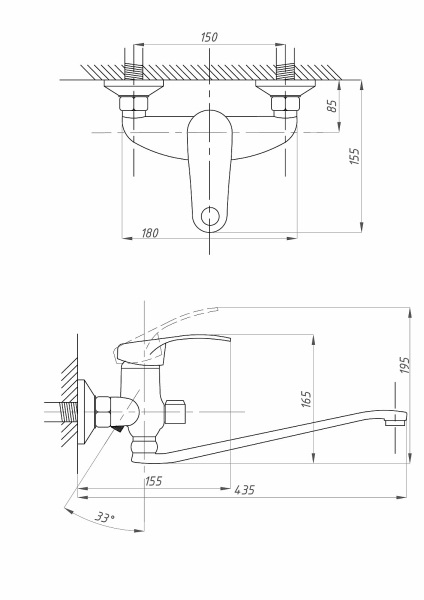 Смеситель для ванны с душем FAUZT FZs-888-133 тип См-ВУОРНШлА