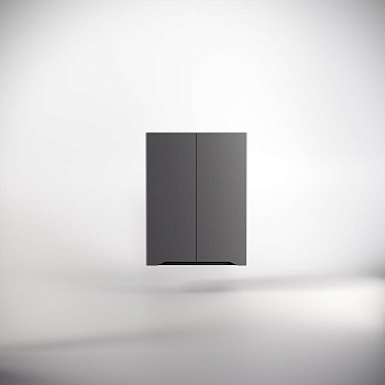 Подвесной шкаф Style Line "Марелла мини 600" Люкс антискрейтч серый, PLUS, СС-00002423