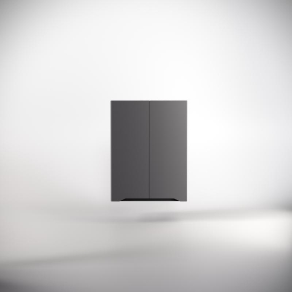 Подвесной шкаф Style Line "Марелла мини 600" Люкс антискрейтч серый, PLUS, СС-00002423