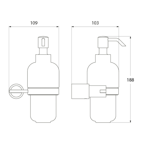 Дозатор для жидкого мыла, латунь, керамика, Monet, IDDIS, MONSBC0I46