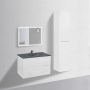 Тумба с раковиной Vincea Mia 750 подвесная, 2 выкатных ящика soft close, G.White, VMC-2MC750GW+VBS-13975MA