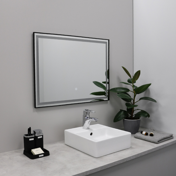 Зеркало FIXSEN с подсветкой LED прямоугольное 120х80 см черное (FX-2120B)