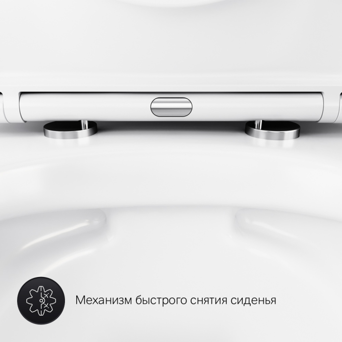 Унитаз подвесной FlashClean с сиденьем микролифт AM.PM Sense, C741701SC