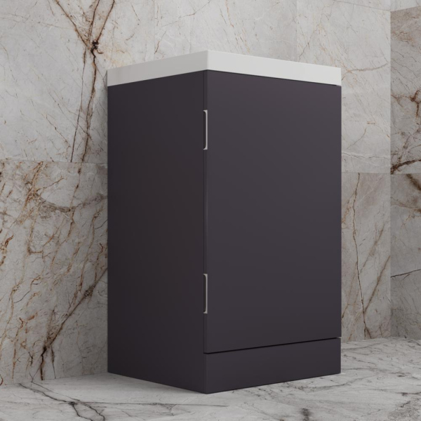 Тумба без раковины напольная "МОНО 50", графит нубук, ЛС-00002451