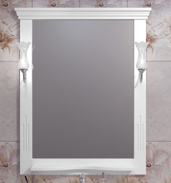 Зеркало Opadiris Риспекто 80, цвет 9003, с выключателем, 00-00007060 Зеркало Opadiris Риспекто 80, цвет 9003, с выключателем, 00-00007060