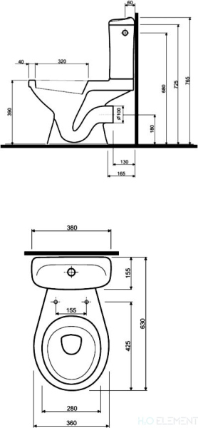 Унитаз напольный IFO Hitta RS041309000
