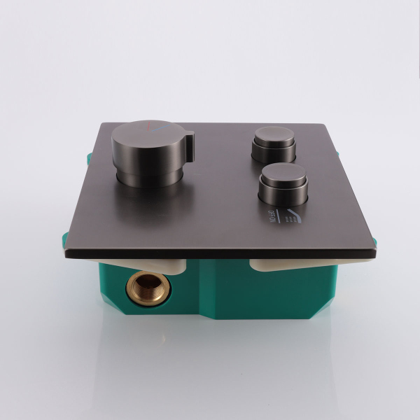 Встраиваемый смеситель для душа Vincea VSCV-421GM двухфункциональный, вороненая сталь