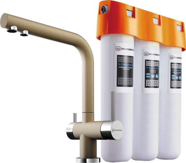 Смеситель Omoikiri Nagano CH 4081.8028 для кухонной мойки с фильтром