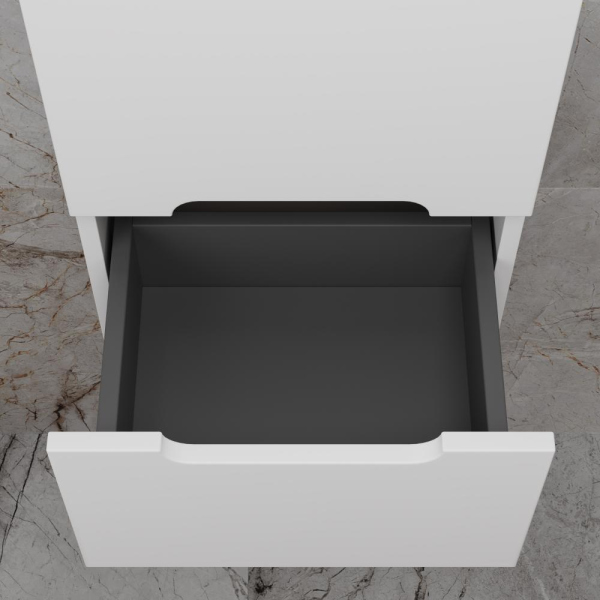 Пенал подвесная "Матис" 36 см, 1 ящик, Белый матовый, PLUS, ЭМАЛЬ, ЛС-00002448