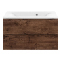 Тумба с раковиной Vincea Mia 800 подвесная, 2 выкатных ящика soft close, R.Wood, VMC-2MA800RW+VCB-3M800G