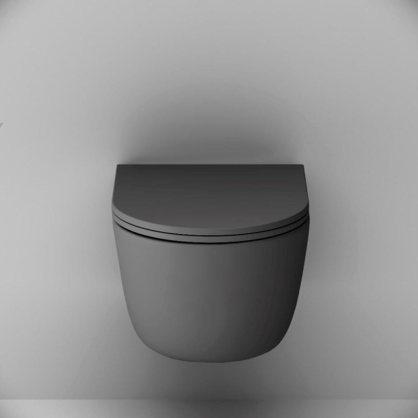 Унитаз подвесной безободковый с сиденьем микролифт, матовый Damixa Sirius, DX86C1700MBSC