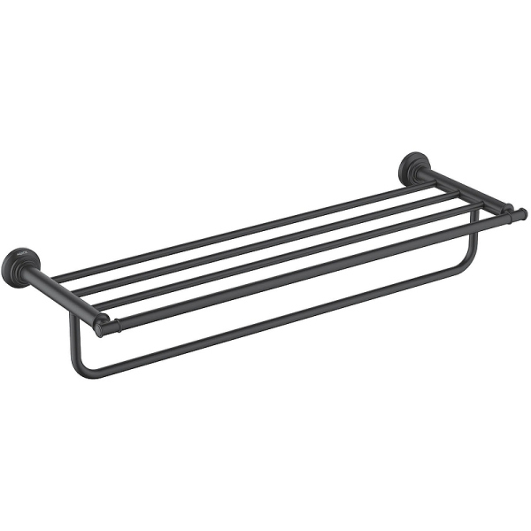Полка для полотенец Aquatek Классик AQ4515MB Черная матовая