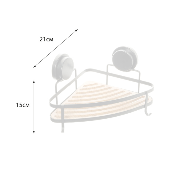 Полка Fixsen угловая одноэтажная черная Magic (FX-920B-1)
