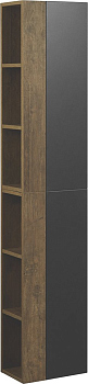 Шкаф - колонна Акватон Терра 1-створчатый дуб кантри, антрацит 1A247503TEKA0