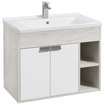 Тумба с раковиной Акватон Флай 80 1A2374K0FAX10 белый дуб крафт