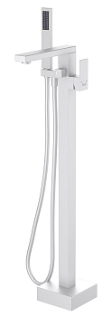 Напольный смеситель для ванны с душем D&K Bayern.Liszt матовый белый (DA1516008)