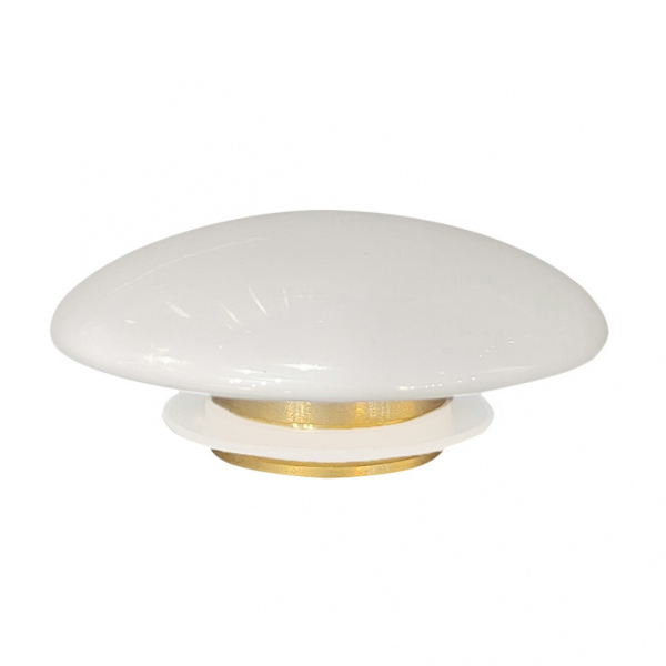 Накладка на слив для раковины ABBER AC0014 белая, керамика