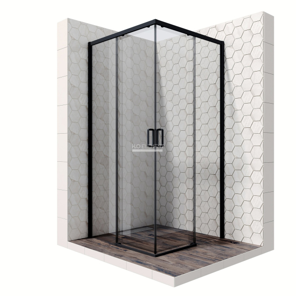 Душевое ограждение Ambassador Queen 11011204Black (1000x1000x2000)