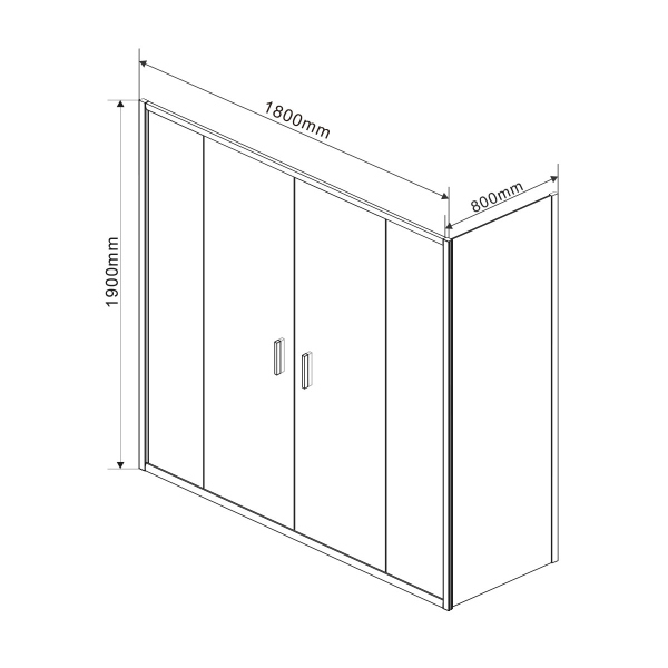 Душевой уголок Vincea Garda VSR-1G28018CH, 1800*800, хром, стекло шиншилла Душевой уголок Vincea Garda VSR-1G28018CH, 1800*800, хром, стекло шиншилла