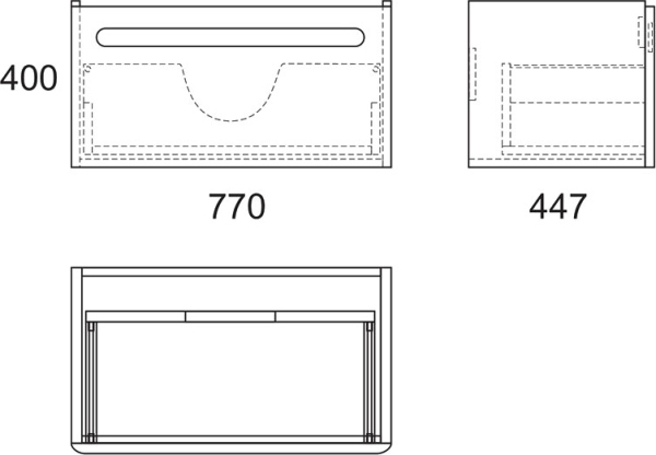 Тумба для комплекта Owl 1975 Otalia 80 1 ящик, белая