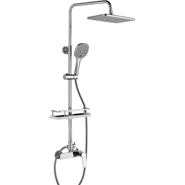 Смеситель Rossinka RS27-45 для душа с регулируемой высотой штанги и лейкой Тропический дождь