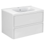 Тумба с раковиной Vincea Vico 800 подвесная, 2 выкатных ящика soft close, G.White, VMC-2V800GW+VCB-2VP800W