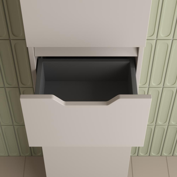 Пенал "Остин" 360 см напольный 1 ящик крем эмаль PLUS, ЛС-00002413