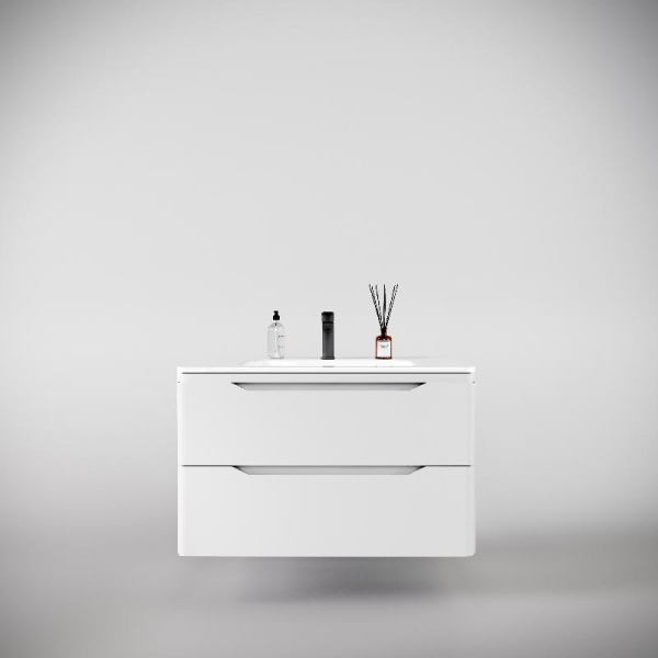 Тумба без раковины Style Line подвесная "Марелла 90" (2 ящ.) белый матовый, PLUS, СС-00002413
