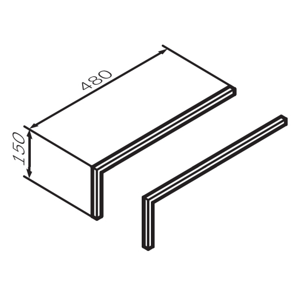 Комплект ножек для тумбы, 2 шт, графит матовый AM.PM Func, M8FLEGS015GM