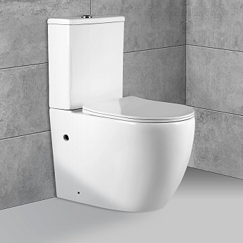 Унитаз-компакт Vincea Evo VT2-34 безободковый, белый, Geberit, ультратонкое сиденье soft-close