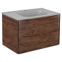 Тумба с раковиной Vincea Paola 800 подвесная, 2 выкатных ящика soft close, R.Wood, VMC-2P800RW+VCB-2VP800W