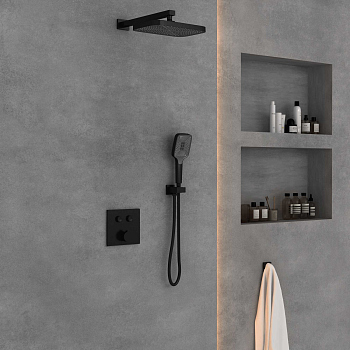 Душевой комплект Vincea VSFW-4211MB встраиваемый, 2 режима, черный